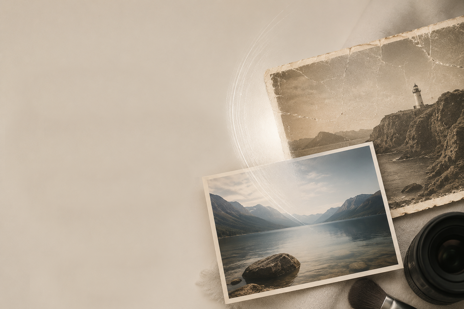 Fondo gráfico de restauración fotográfica